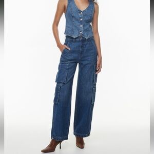 Aritzia Millie Hi Rise Denim Cargo Pants